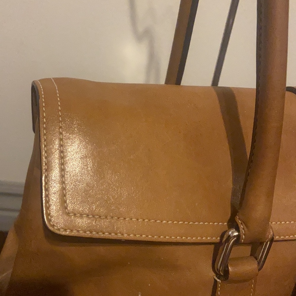 Coach camel signature satchel shoulder bag - Picture 4 of 16